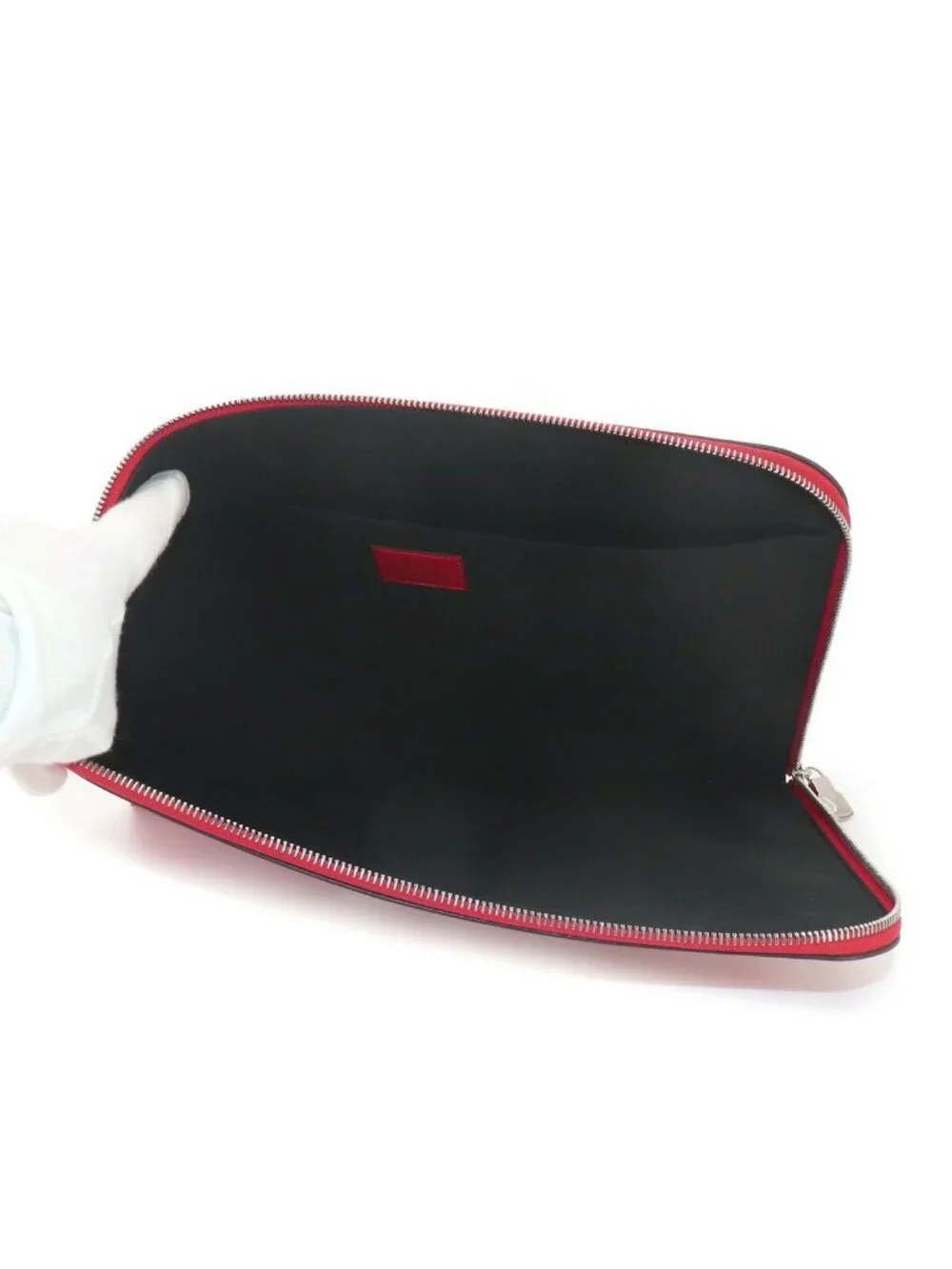 Louis Vuitton Supreme Epi Pochette Jour GM Clutch Red White